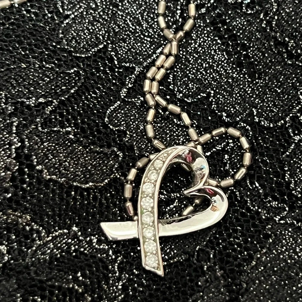 Sterling Silver Heart Pendant Necklace - Picture 2 of 8